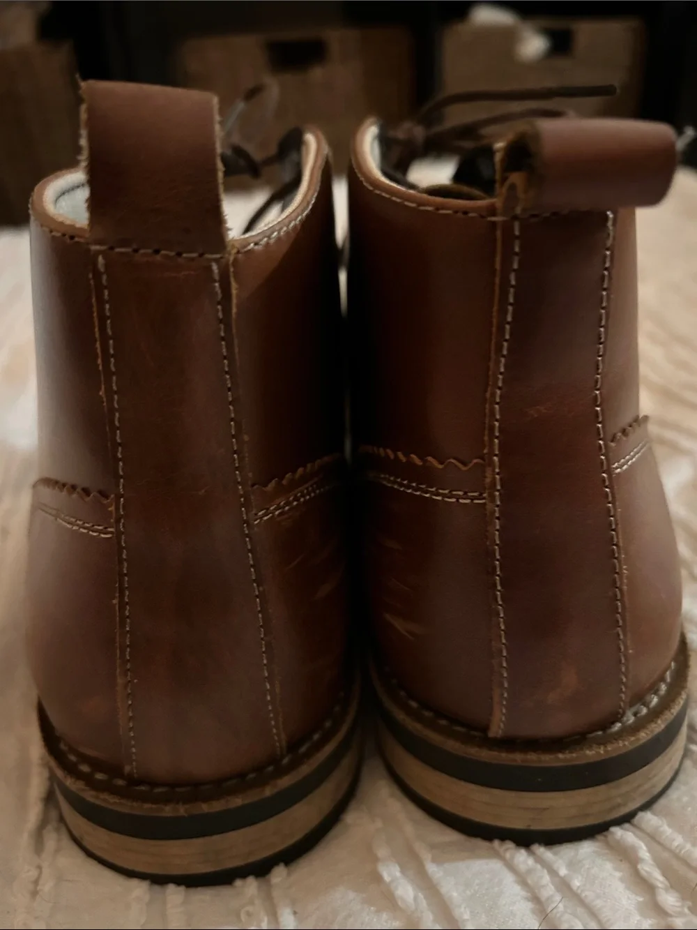 Original Penguin Men's Brown Leather Chukka Boots